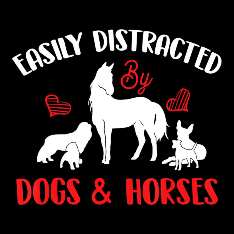 Easily Distracted By Horses & Dogs   Equestrian Ho Graphic T-shirt | Artistshot