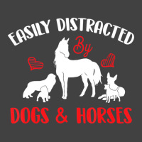 Easily Distracted By Horses & Dogs   Equestrian Ho Vintage T-shirt | Artistshot