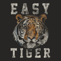 Easy Tiger Distressed Casual Chic Graphic For Wome Ladies Fitted T-shirt | Artistshot