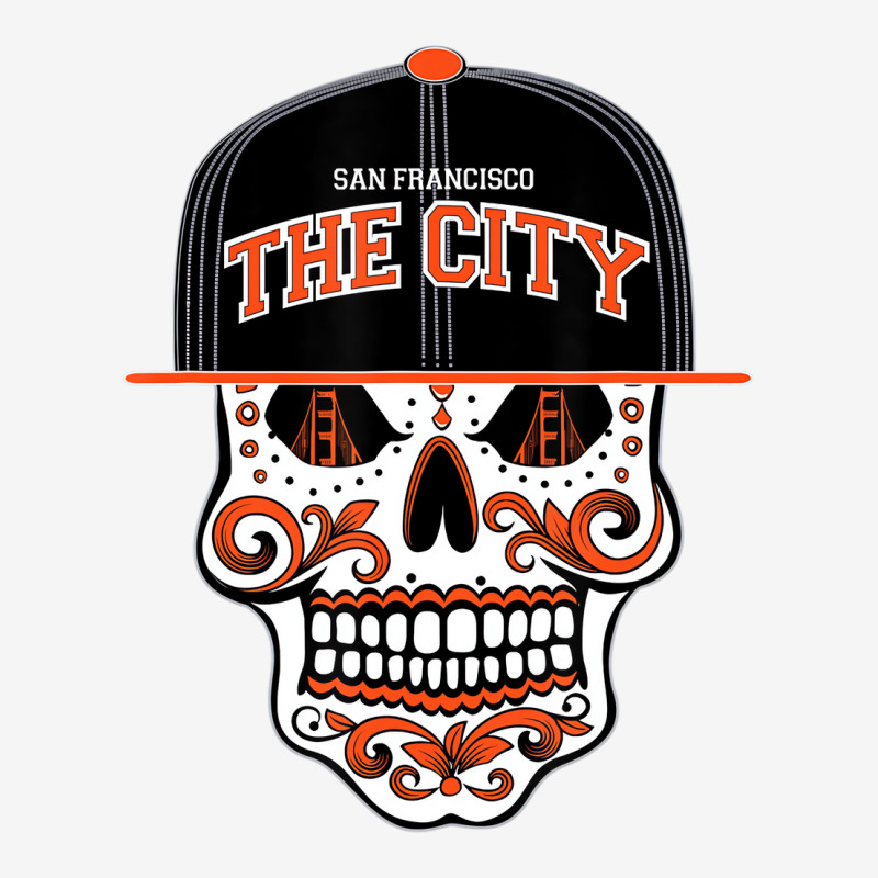 San Francisco The City Sugar Skull Bay Bridge Gold Classic T-shirt by phoeukiris | Artistshot