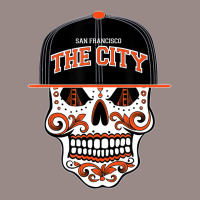 San Francisco The City Sugar Skull Bay Bridge Gold Vintage T-shirt | Artistshot