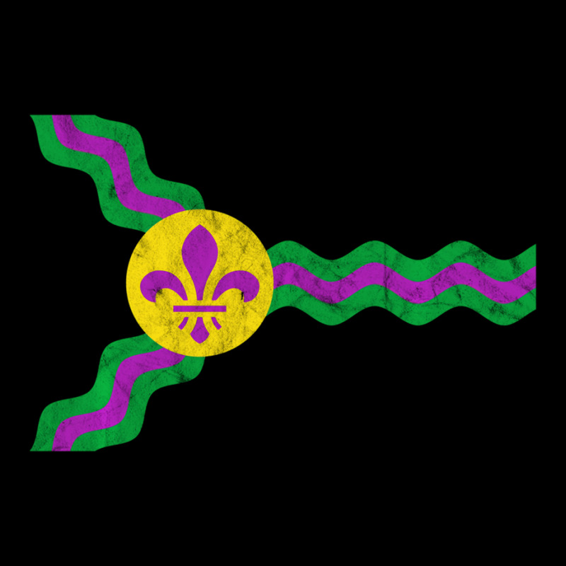 St. Louis Flag Mardi Gras Sweatshirt Soulard Distr Legging by haschmy | Artistshot