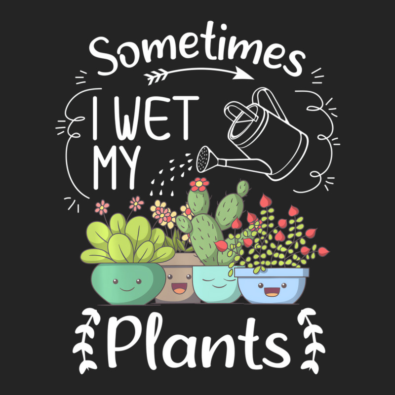 Vintage Sometimes I Wet My Plants Funny Gardening 3/4 Sleeve Shirt | Artistshot