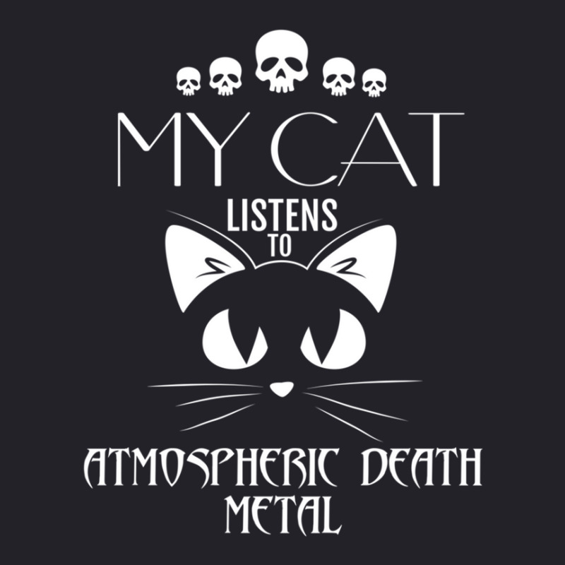 My Cat Listens To Atmospheric Death Metal Unisex Sherpa-Lined Denim Jacket by CHARLOTTELYNNTAYLOR | Artistshot