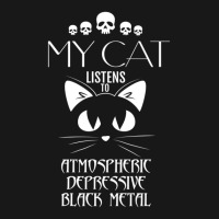 My Cat Listens To Atmospheric Depressive Black Met Flannel Shirt | Artistshot