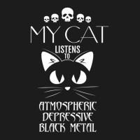 My Cat Listens To Atmospheric Depressive Black Met Hoodie & Jogger Set | Artistshot