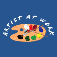 Artist At Work Wooden Artist Palette With Colorful Ladies Fitted T-shirt | Artistshot