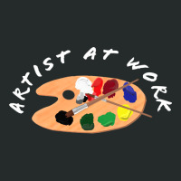 Artist At Work Wooden Artist Palette With Colorful Women's Triblend Scoop T-shirt | Artistshot