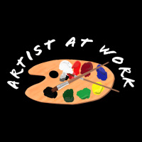 Artist At Work Wooden Artist Palette With Colorful Cropped Hoodie | Artistshot