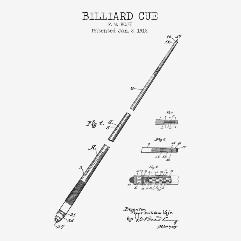 Billiard Cue Patent Drawstring Bags | Artistshot