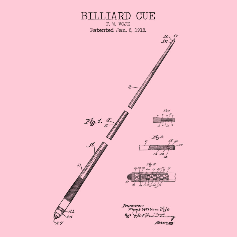 Billiard Cue Patent Metal Print Horizontal | Artistshot