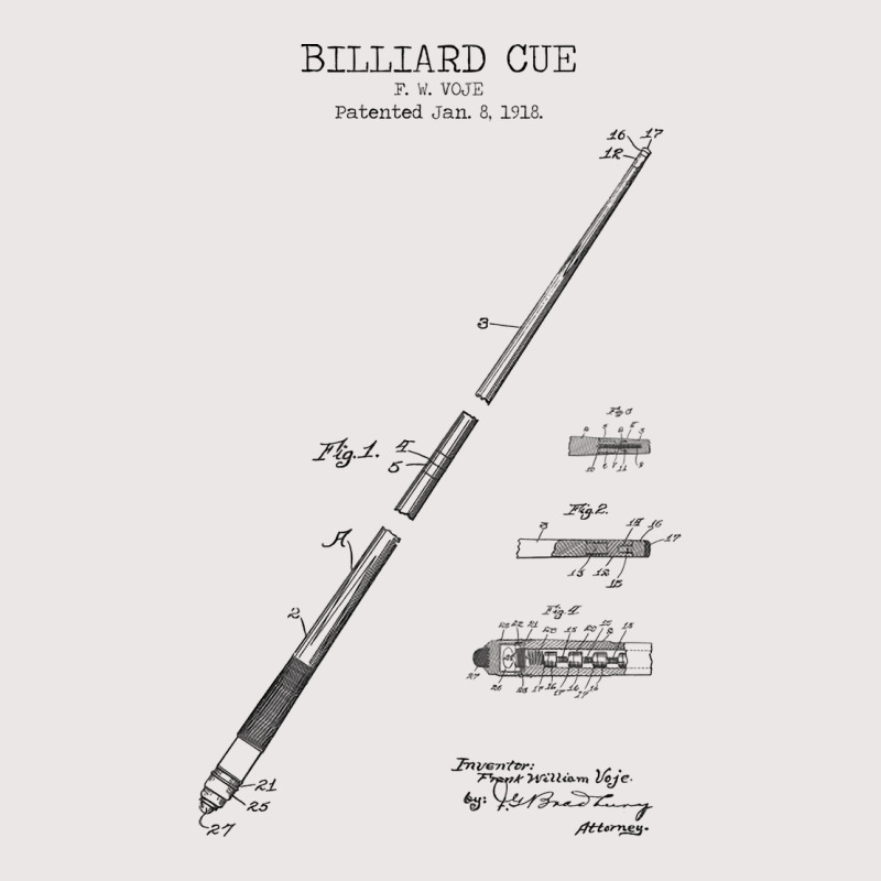 Billiard Cue Patent Pocket T-shirt | Artistshot