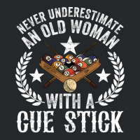 Never Underestimate An Old Woman With A Cue Stick Crewneck Sweatshirt | Artistshot