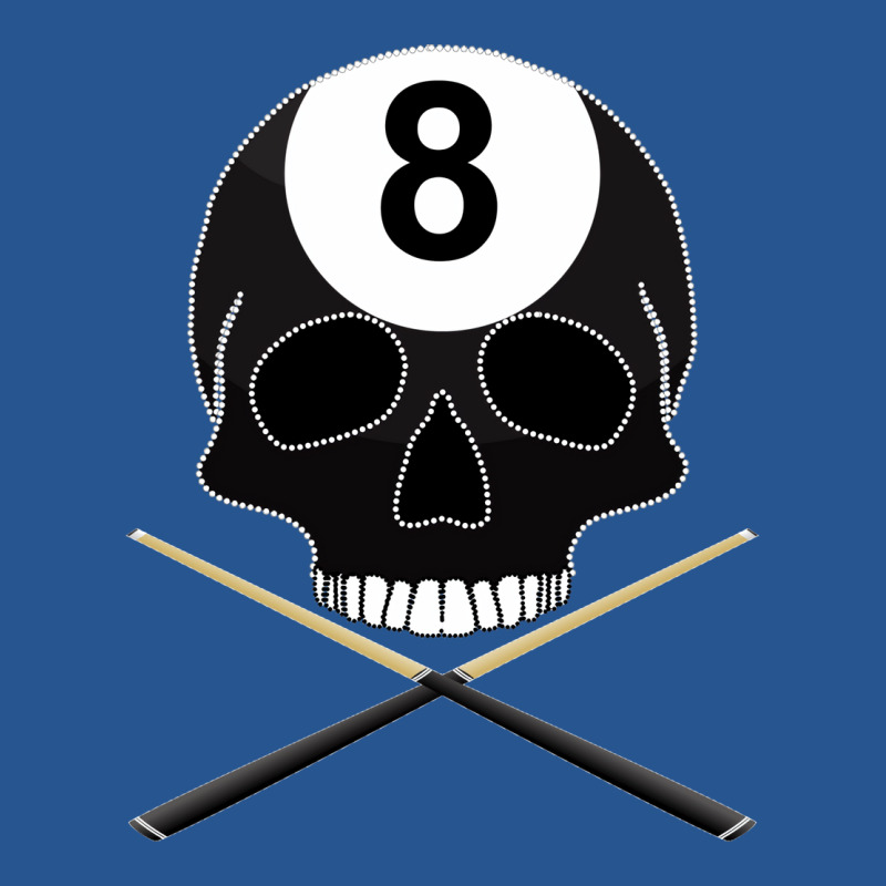 Eight Ball Skull With Crossed Cues Ladies Fitted T-Shirt by edsonfinnyi | Artistshot