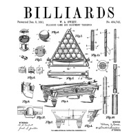 Billiards Table Pool Cue Ball Vintage Patent Drawi Zipper Hoodie | Artistshot