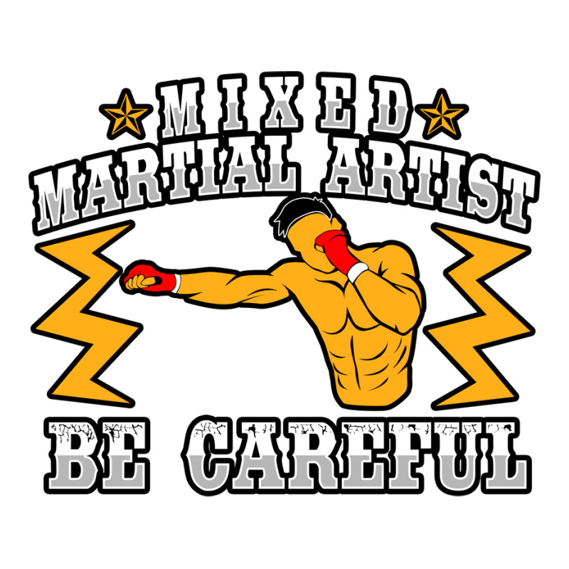 Mixed Martial Artist Be Careful Girl Men's 3/4 Sleeve Pajama Set | Artistshot