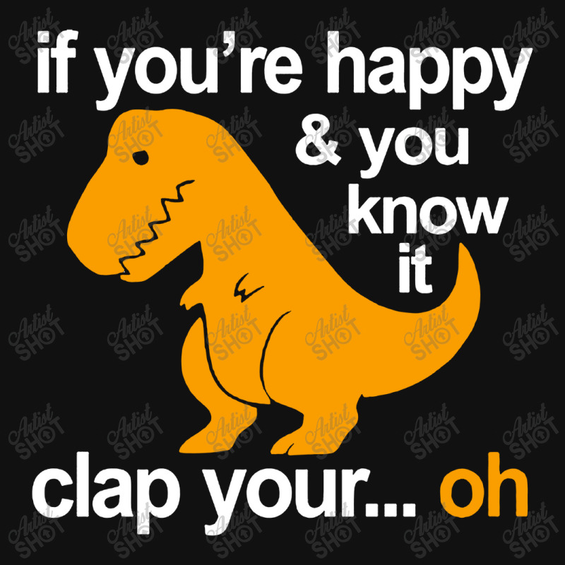 T Rex Clap Your Hands Classic Oval Patch | Artistshot