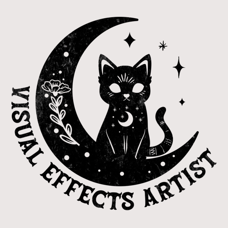 Visual Effects Artist Magical Cat On Moon Design Pocket T-shirt | Artistshot