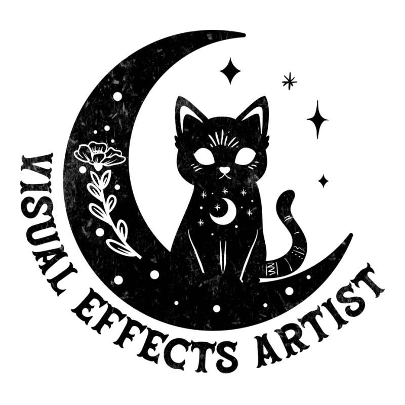 Visual Effects Artist Magical Cat On Moon Design 3/4 Sleeve Shirt | Artistshot