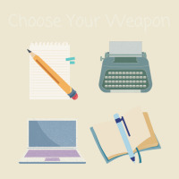 Choose Your Writing Weapon Stars Cropped Hoodie | Artistshot