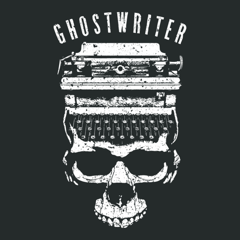 Ghostwriter Halloween Writer Author Ghost Typewrit Women's Triblend Scoop T-shirt by sorimalwafeh | Artistshot