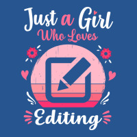 Just A Girl Who Loves Editing Pink Retro Vintage G Ladies Fitted T-shirt | Artistshot