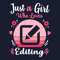 Just A Girl Who Loves Editing Pink Retro Vintage G Women's V-neck T-shirt | Artistshot