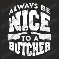 Butcher Meat Knife Beef Bbq Work Gift Sausage (8) Ladies Fitted T-shirt | Artistshot