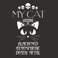 My Cat Listens To Blackened Atmospheric Death Meta Champion Hoodie | Artistshot