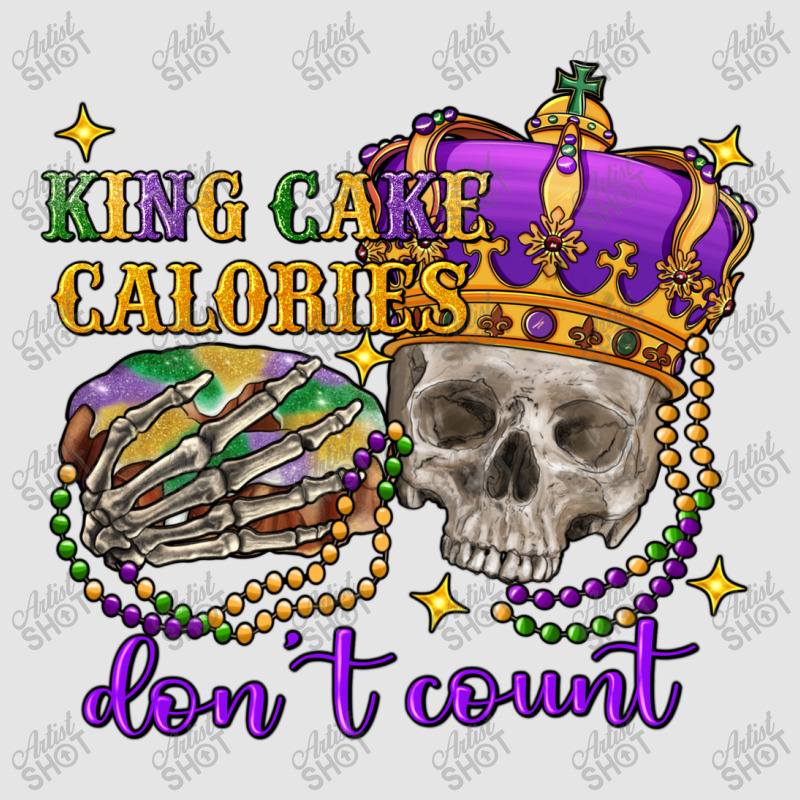 King Cake Calories Don't Count Skull Medium-length Apron | Artistshot