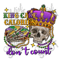 King Cake Calories Don't Count Skull Sticker | Artistshot