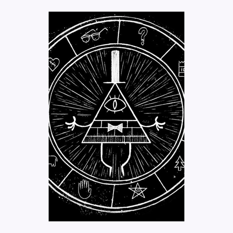 Gravity Falls Bill Cipher   White On Black Tank Top by Willihffon | Artistshot