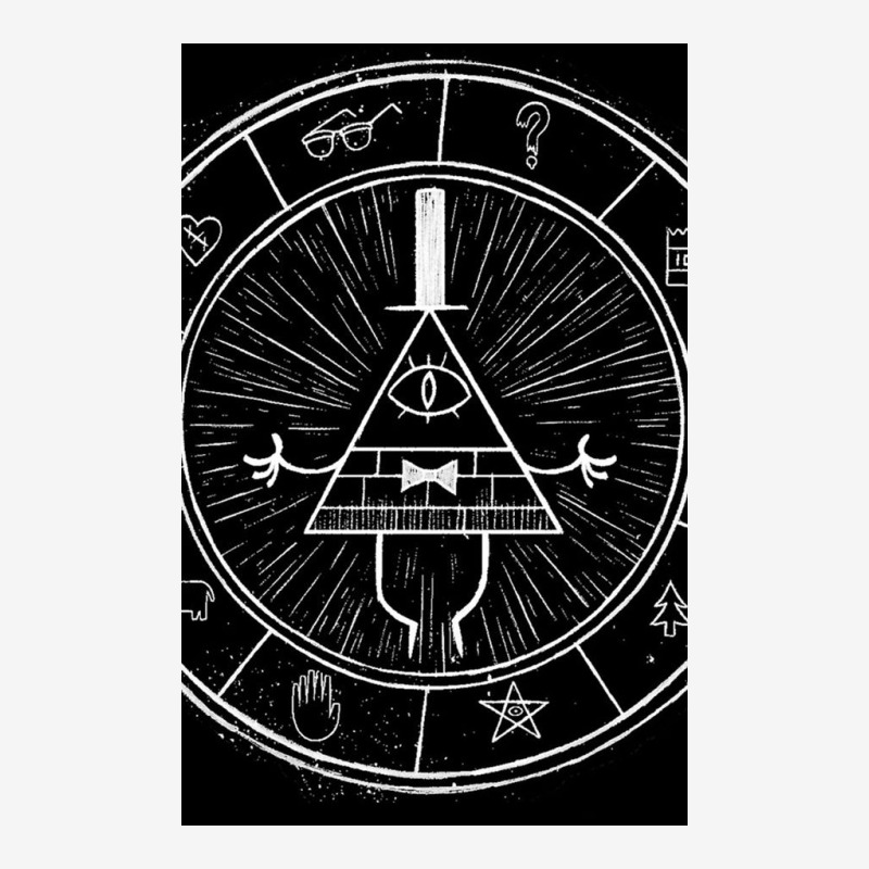 Gravity Falls Bill Cipher   White On Black Classic T-shirt by Willihffon | Artistshot