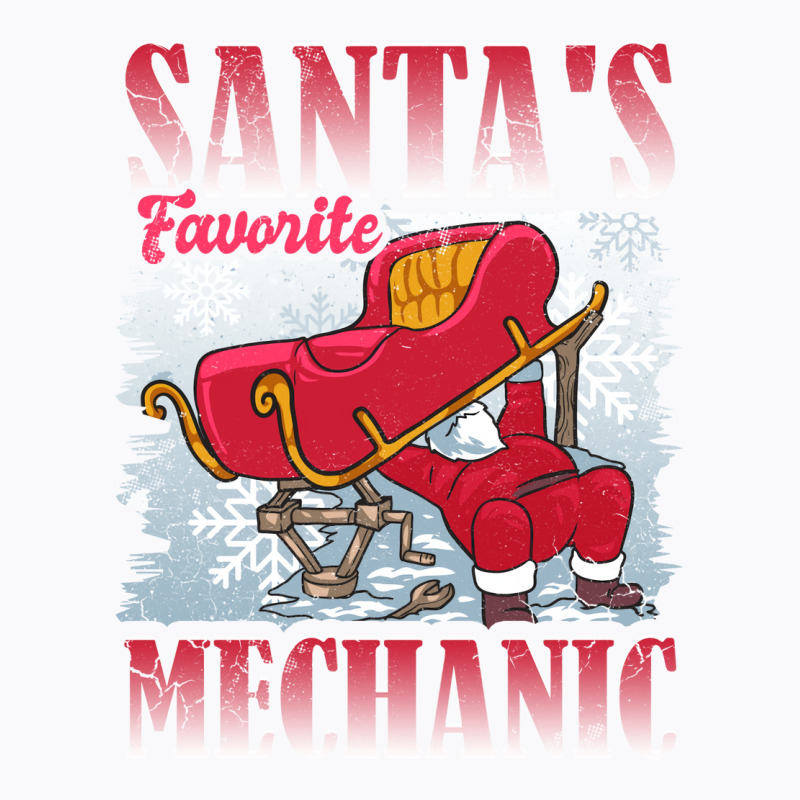 Christmas Santas Favorite Mechanic Auto Diesel Ele T-shirt | Artistshot