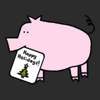 Cute Christmas Pig Says Happy Holidays Love Exclusive T-shirt | Artistshot