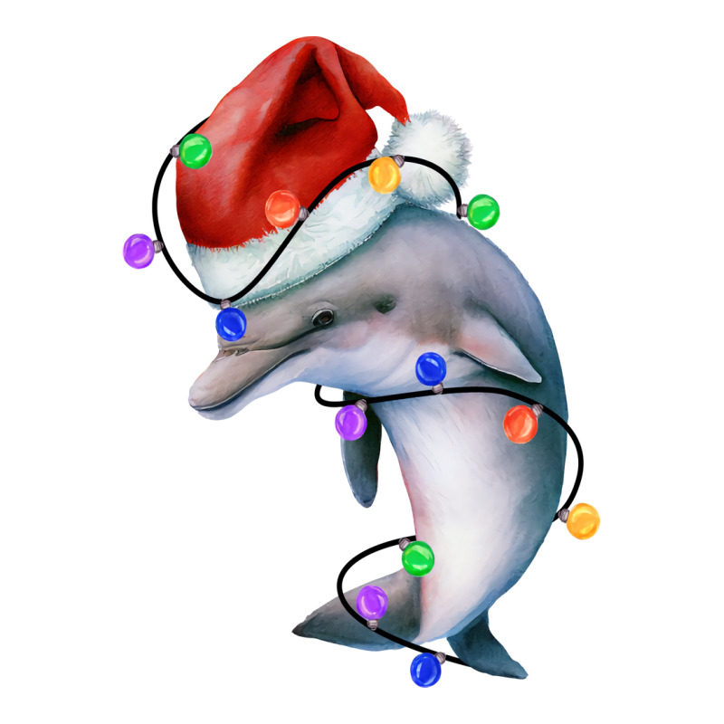 Dolphin Christmas  Cozy Dolphin T  Christmas Light Zipper Hoodie by bonitamella8 | Artistshot