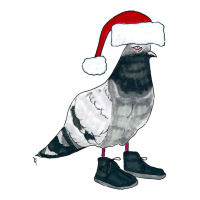 Christmas Pigeon In Santa Hat 3/4 Sleeve Shirt | Artistshot