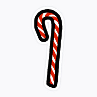 A Candy Cane For Christmas Minimal Art Aesthetic T-shirt | Artistshot