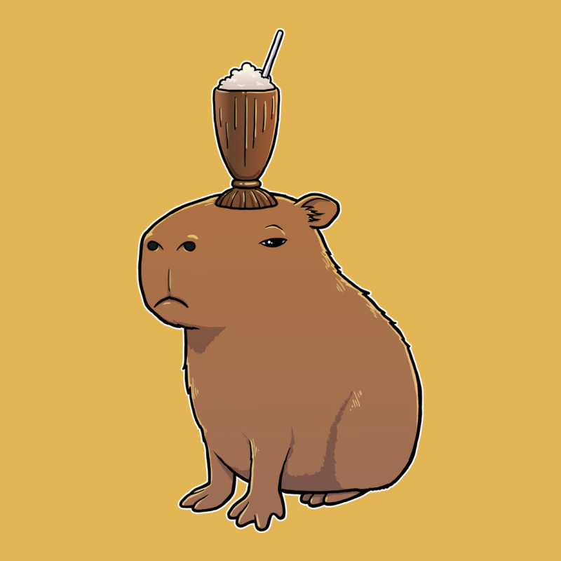 Capybara With A Chocolate Milkshake On Its Head Tu Vintage Hoodie And Short Set by deleunavaniv | Artistshot