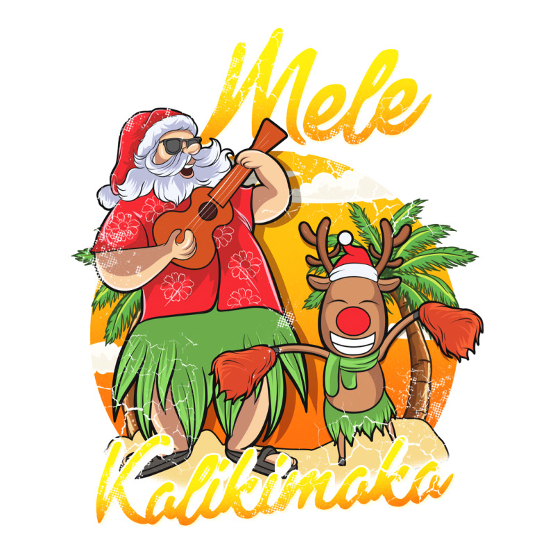 Mele Kalikimaka Santa Hawaiian Christmas In July H Men's T-shirt Pajama Set | Artistshot