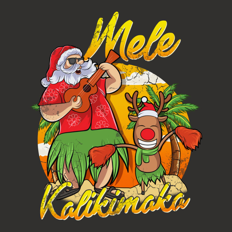 Mele Kalikimaka Santa Hawaiian Christmas In July H Champion Hoodie | Artistshot