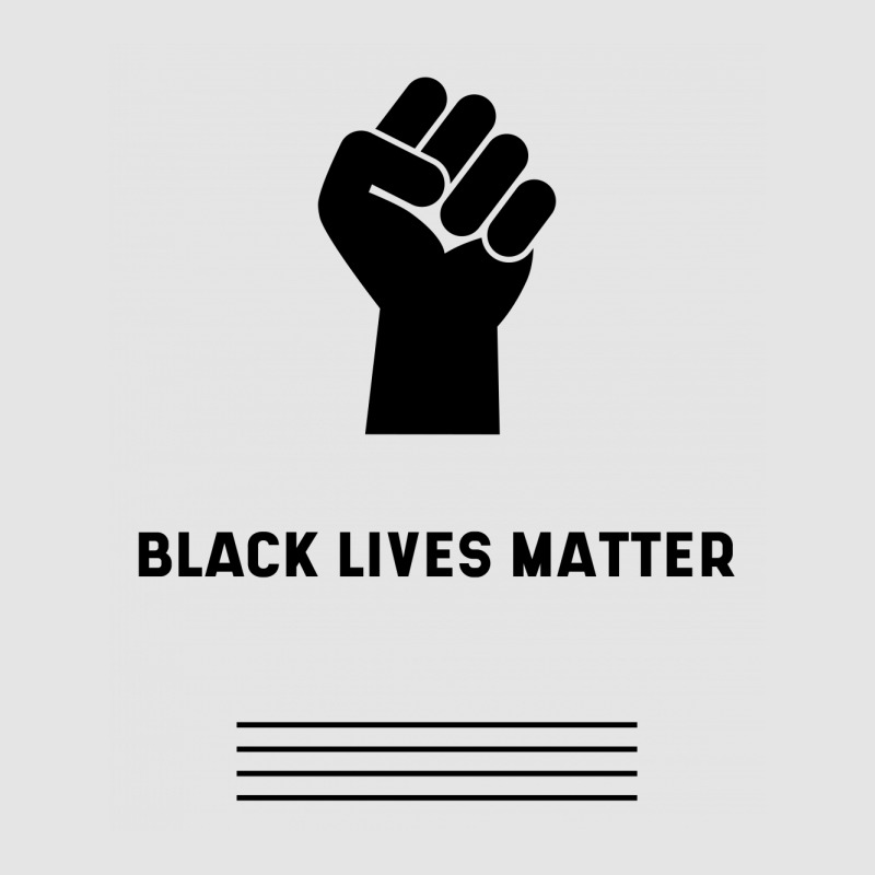 Simple Black Lives Matter In Black And White Letters - Protest Gifts Exclusive T-shirt by Diogo Calheiros | Artistshot