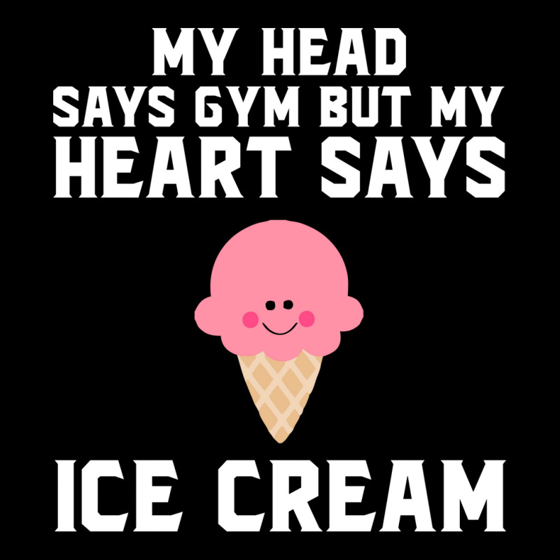 My Head Says Gym But My Heart Says Ice Cream Red Fleece Short | Artistshot