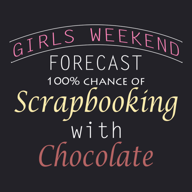 Girls Weekend Forecast Scrapbooking With Chocolate Unisex Sherpa-Lined Denim Jacket by volnybareenb | Artistshot