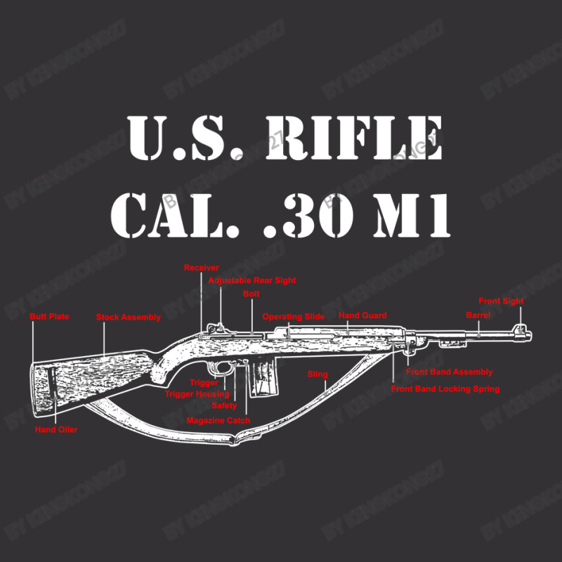 Us Rifle Carbine Cal 30 M1 Diagrams Vintage Hoodie by Kengkong27 | Artistshot