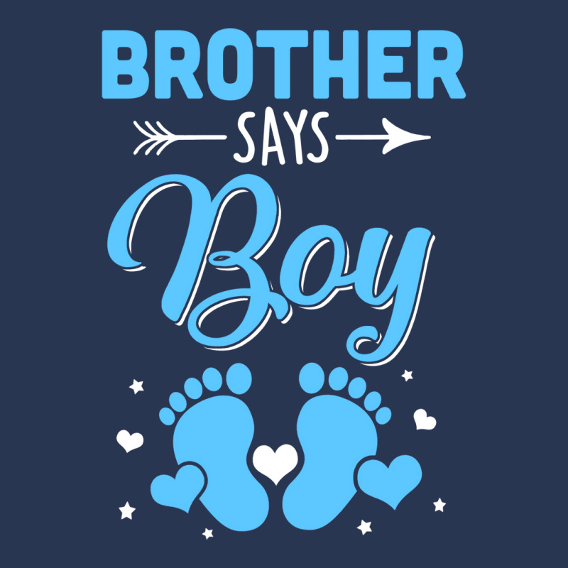 Gender Reveal For Brother Says Boy Matching Family Men Denim Jacket | Artistshot