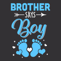 Gender Reveal For Brother Says Boy Matching Family Vintage Hoodie | Artistshot