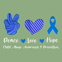 Peace Love Hope Child Abuse Awareness Blue Ribbon Graphic T-shirt | Artistshot