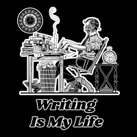 Writing Is My Life Retro Illustration Design For T V-neck Tee | Artistshot