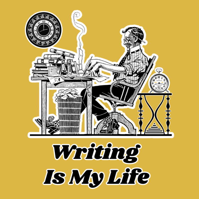 Writing Is My Life Retro Illustration Design For T Classic T-shirt by hecnepipars2 | Artistshot